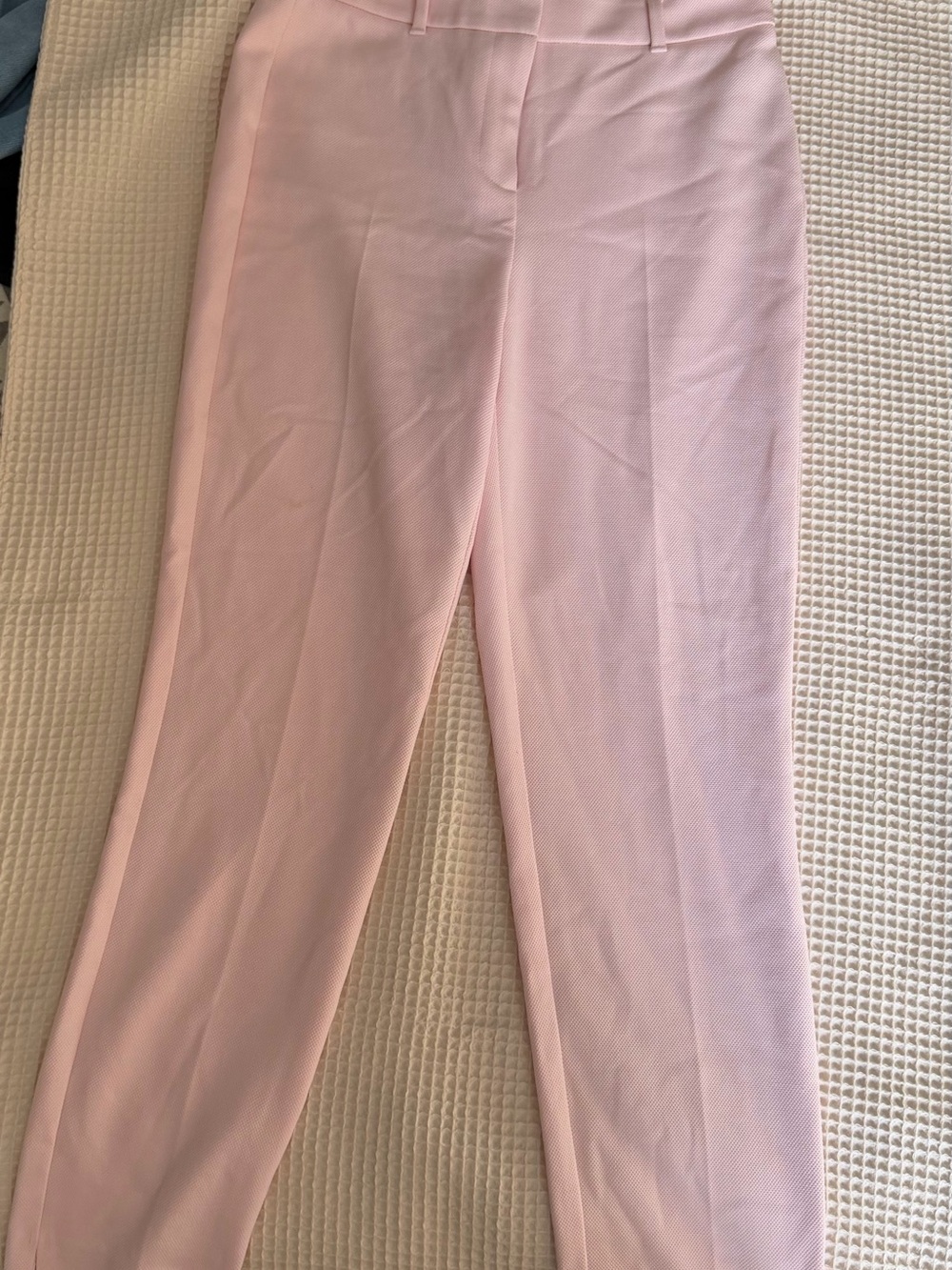 White House Black Market Light Pink Tailored Straight Leg Trousers